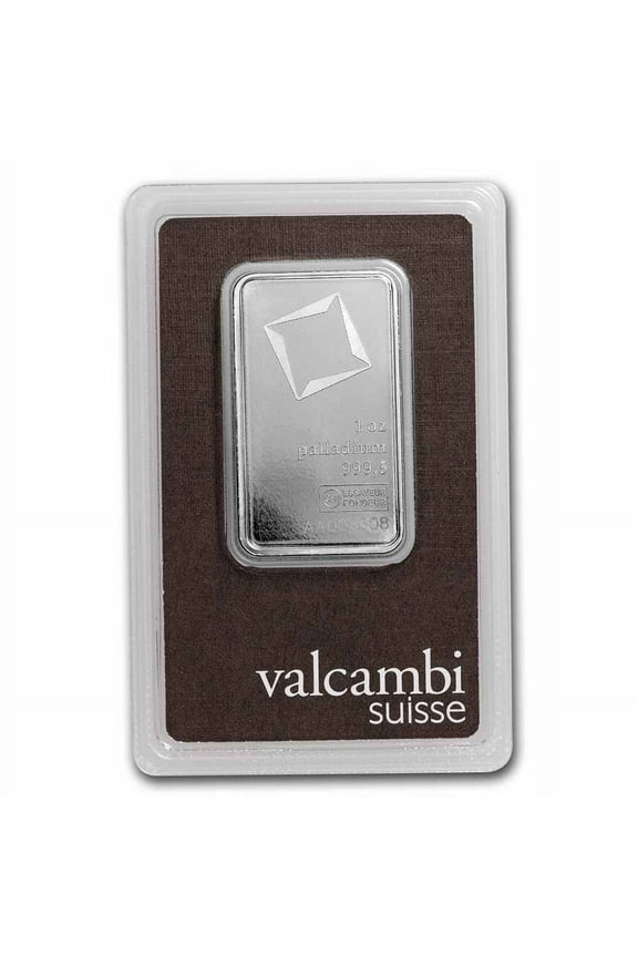 1 oz Palladium Bar - Valcambi Suisse (In Assay)