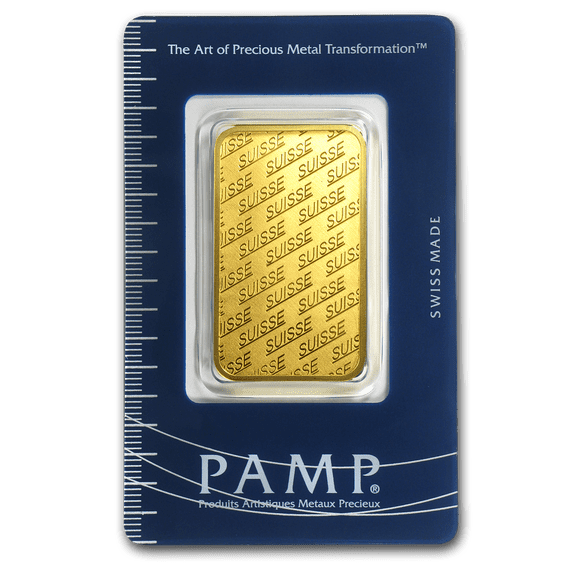 1 oz Pamp Suisse Gold Bar New Design In Assay .9999 Fine