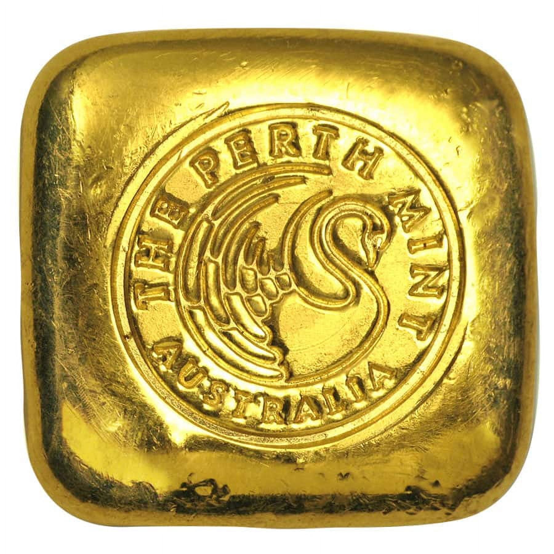 Perth Mint Gold Bullion Button Bar 1 oz .9999 Fine Cast