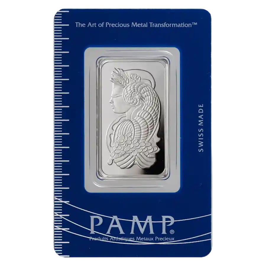 1 oz Platinum PAMP Suisse Bar w/ Assay Card