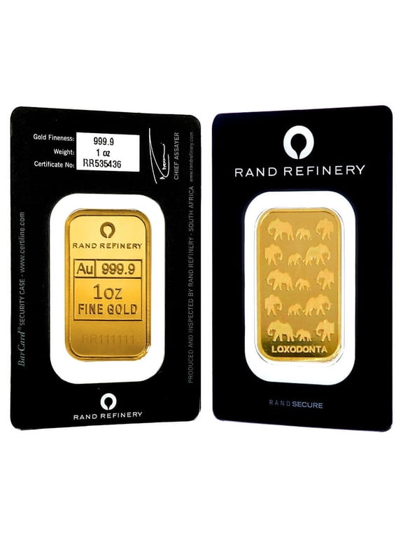 1 oz Rand Refinery Gold Bar .9999 Fine (Black Assay)