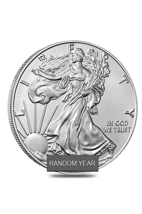 1 oz Silver American Eagle $1 Coin BU (Random Year)