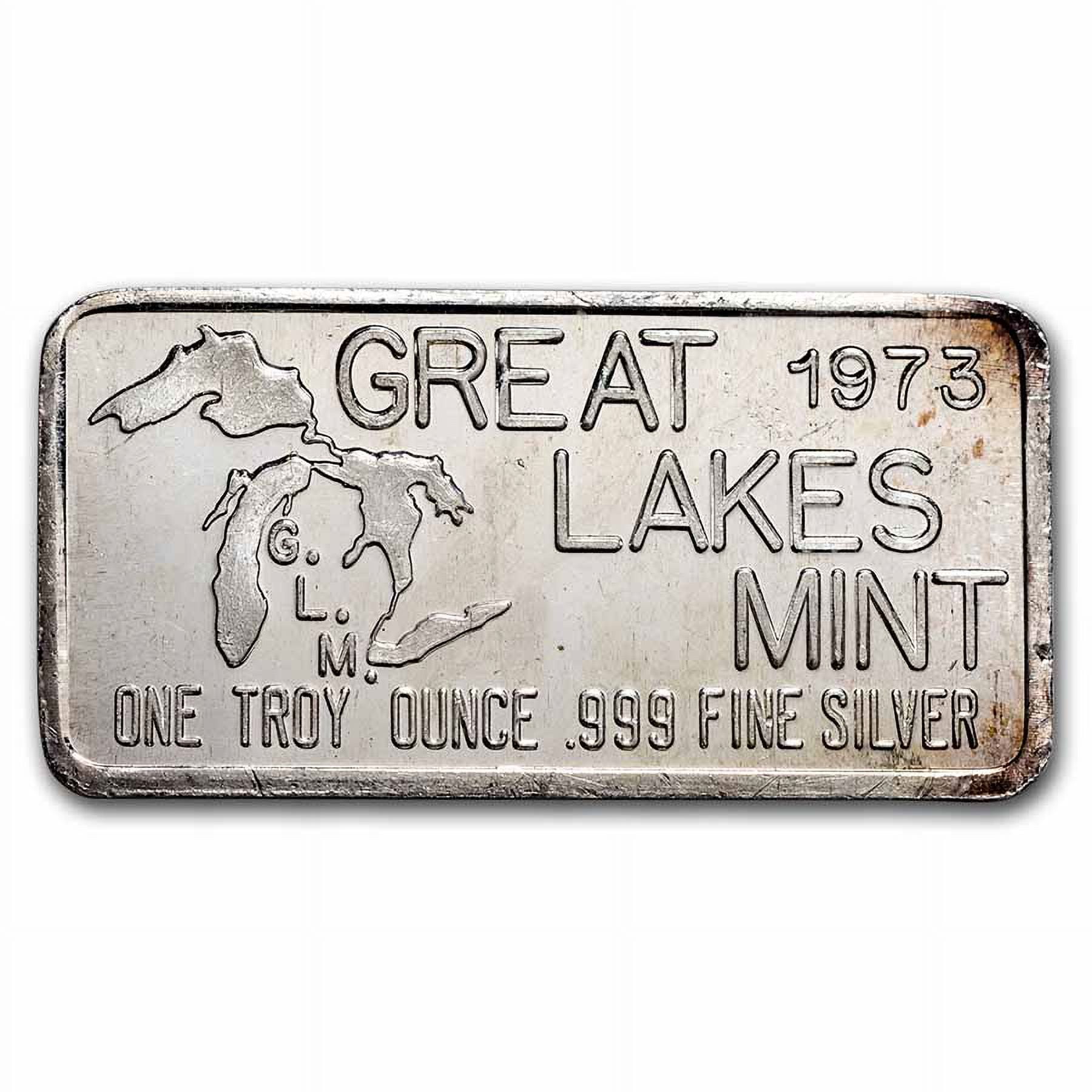 1 oz Silver Art Bar - Great Lakes Mint (Random Motif) - Walmart.com
