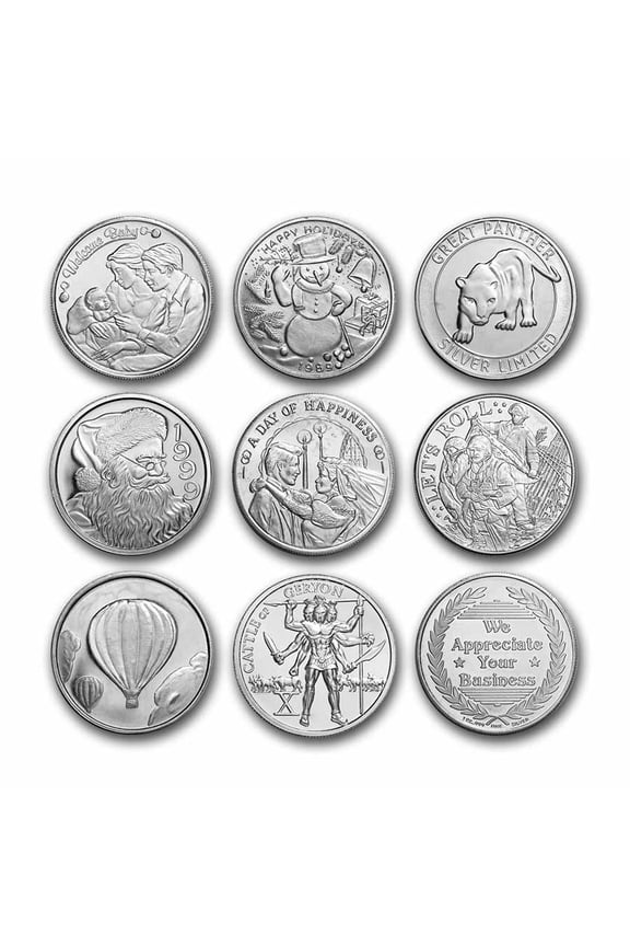 1 oz Silver Art Round - Random Vintage Design
