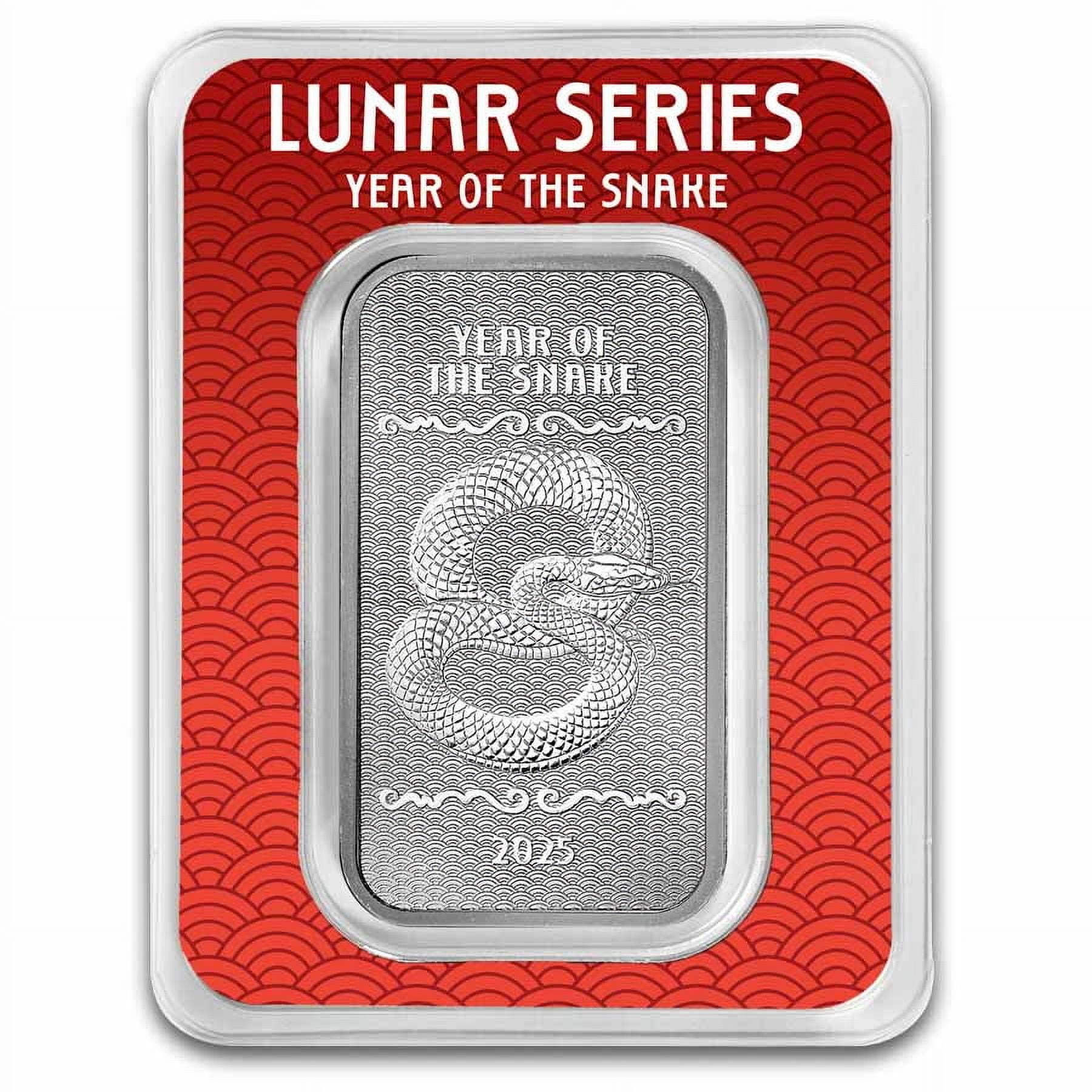 1 oz Silver Bar - 2025 APMEX Year of the Snake (TEP, Series 2
