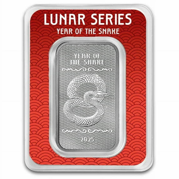 1 oz Silver Bar - 2025 APMEX Year of the Snake (TEP, Series 2)