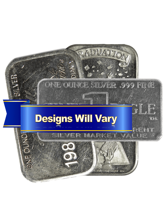 1-oz Silver Bar .999 Fine Generic Impaired