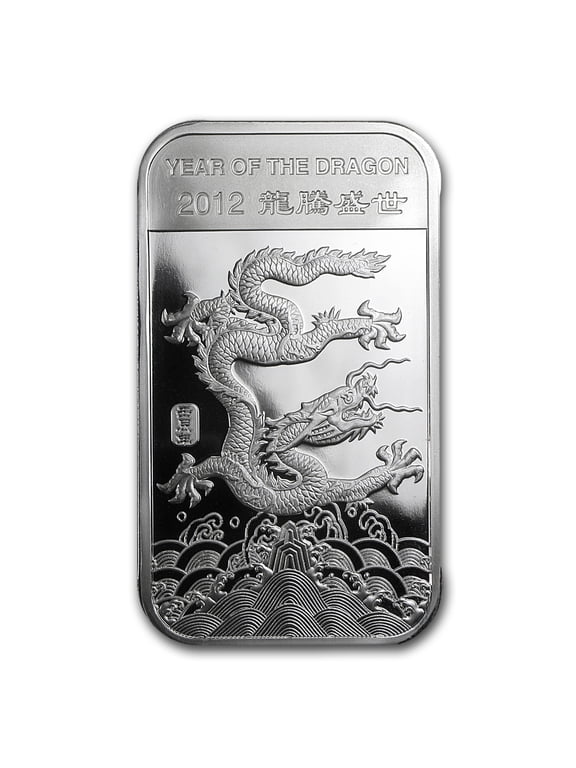 1 oz Silver Bar - APMEX (2012 Year of the Dragon)