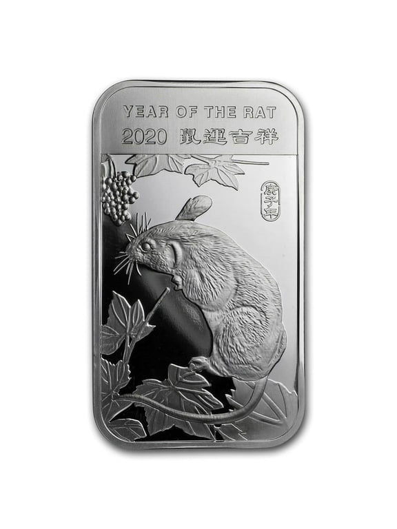 1 oz Silver Bar - APMEX (2020 Year of the Rat)