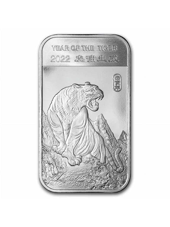 1 oz Silver Bar - APMEX (2022 Year of the Tiger)