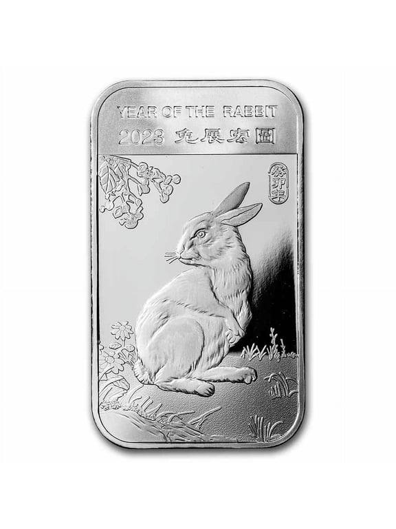 1 oz Silver Bar - APMEX (2023 Year of the Rabbit)