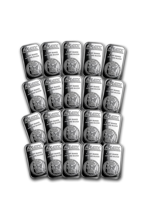 1 oz Silver Bar - APMEX (Lot of 20)