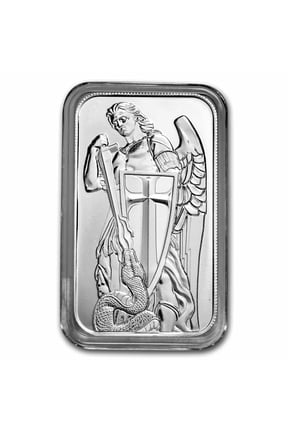 1 oz Silver Bar - Archangel Michael - Scottsdale Mint