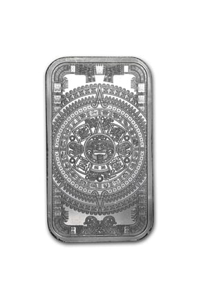 1 oz Silver Bar - Aztec Calendar