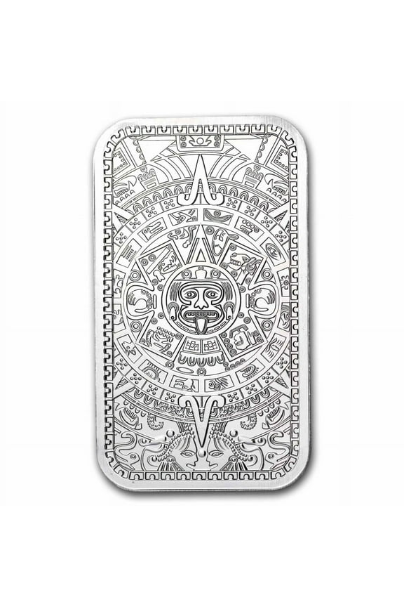 1 oz Silver Bar - Aztec