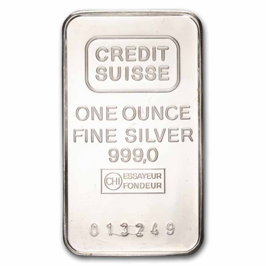 1 oz Silver Bar - Credit Suisse