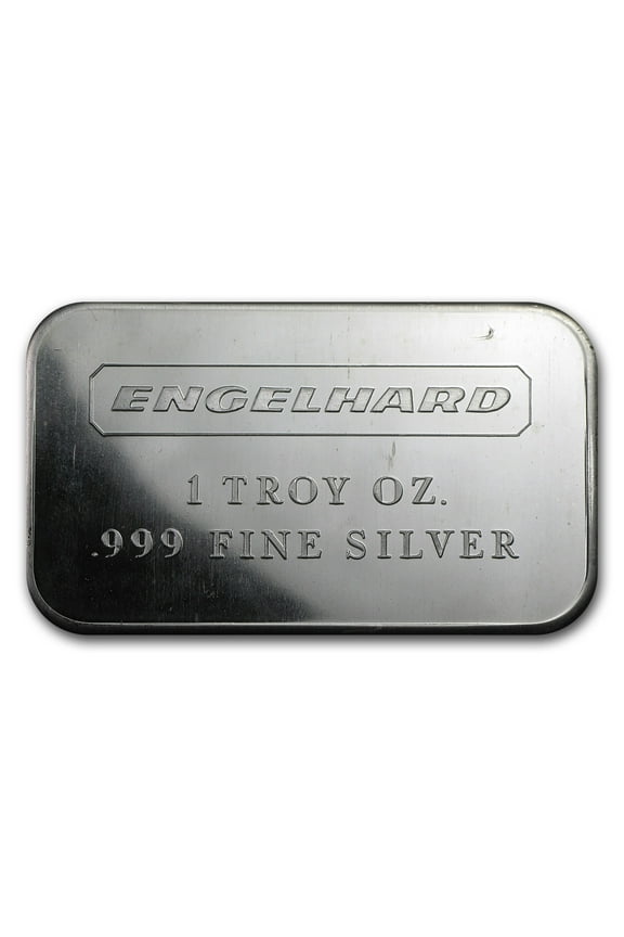 1 oz Silver Bar - Engelhard (Wide, No Serial #, Smooth)