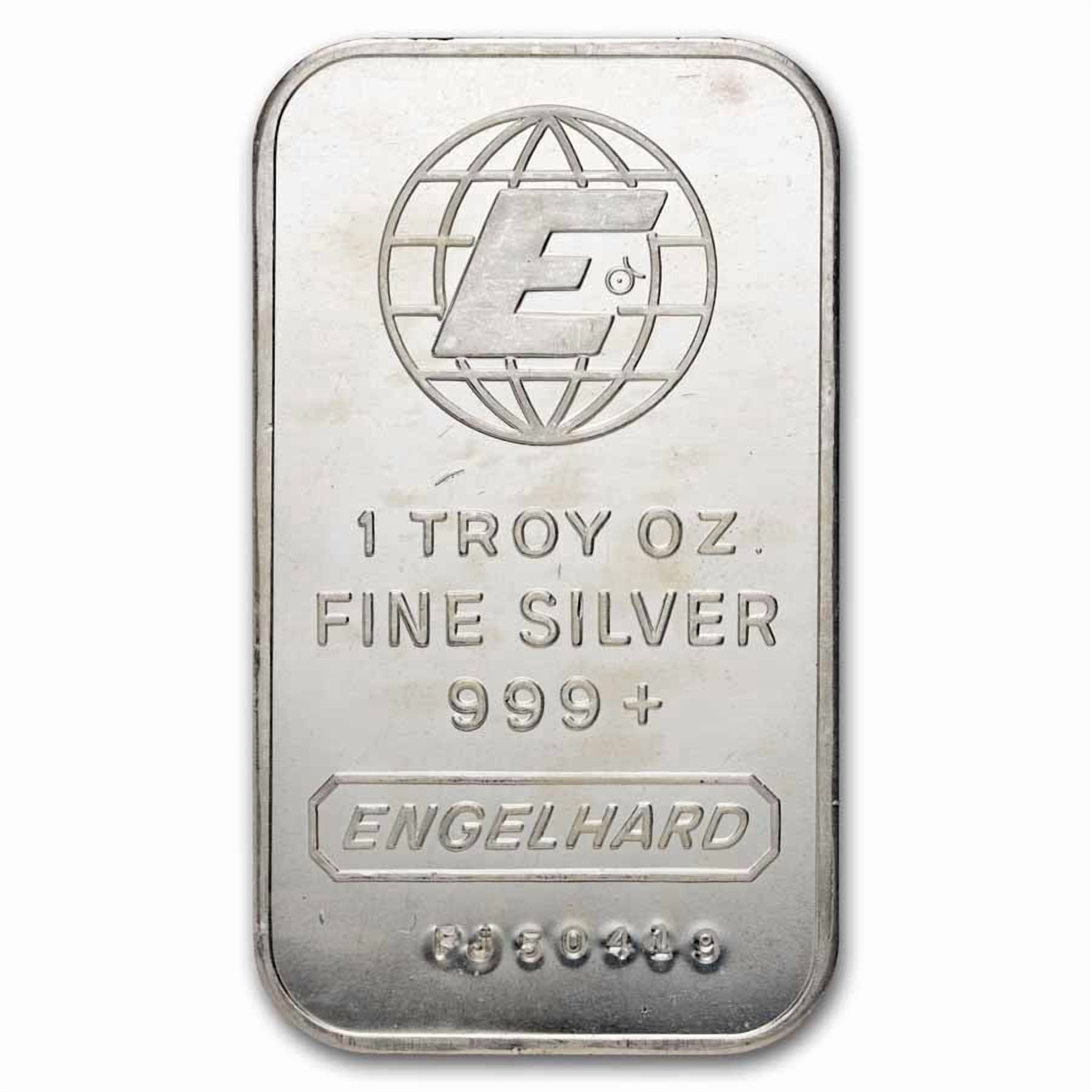 Engelhard 1 oz Silver Bar, .999 Fine Silver, Ideal for Bullion