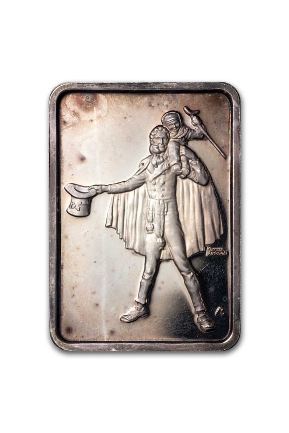 1 oz Silver Bar - Norman Rockwell (Random Motif)