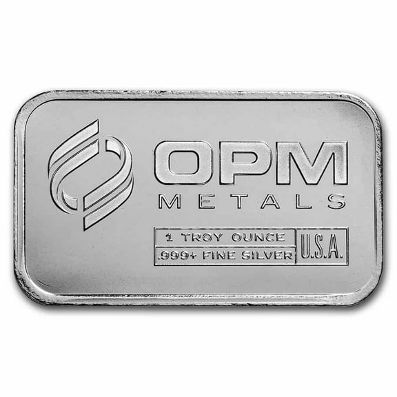 1 oz Silver Bar - OPM (.999+ Fine)