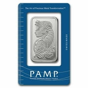 1 oz Silver Bar - PAMP Lady Fortuna In Assay