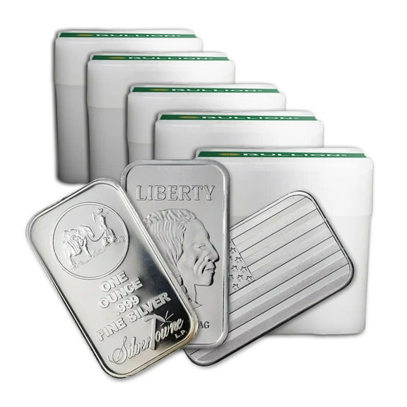 1 oz Silver Bar - Random Design - 100 Bars Total - Walmart