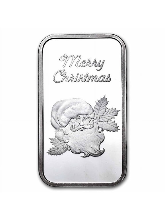 1 oz Silver Bar - Santa