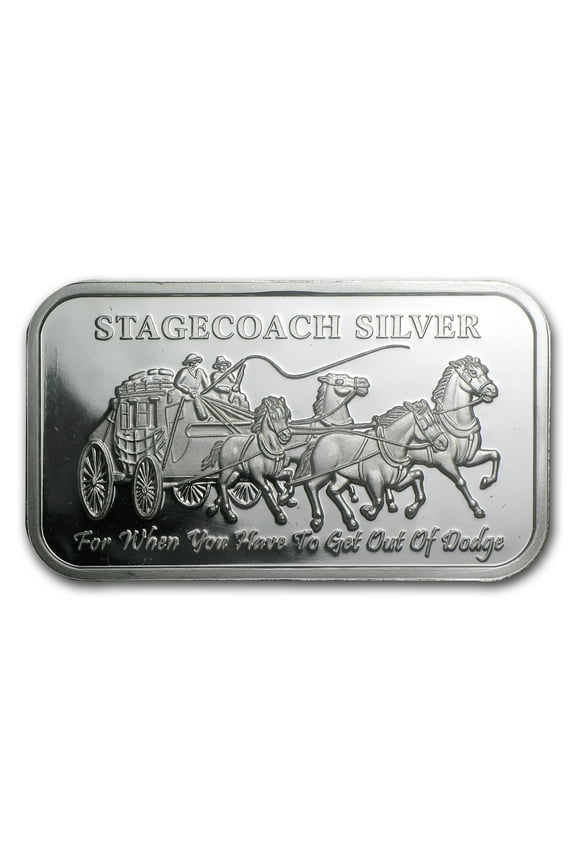 1 oz Silver Bar - Stagecoach (Fractional)