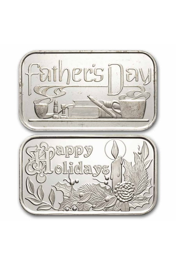 1 oz Silver Bar - Vintage SilverTowne (Holiday, Random Motif)