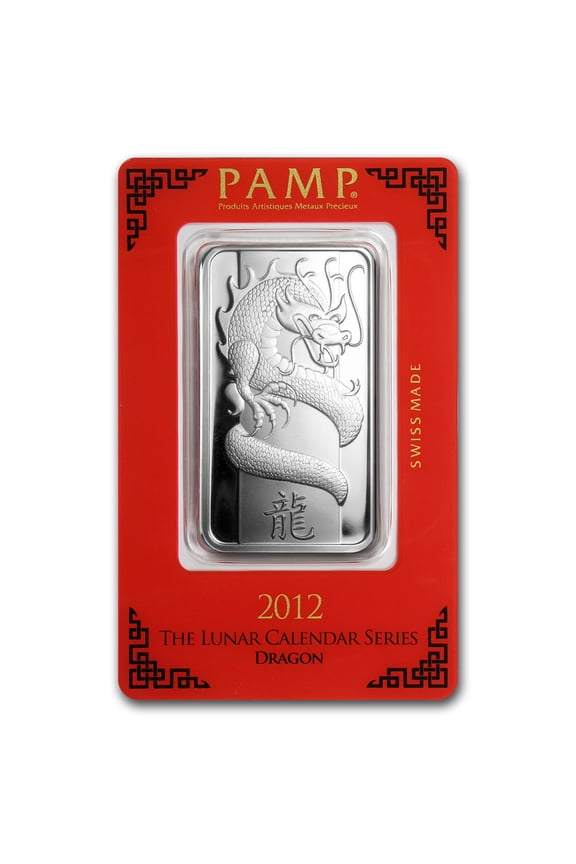1 oz Silver Bar - (Year of the Dragon)