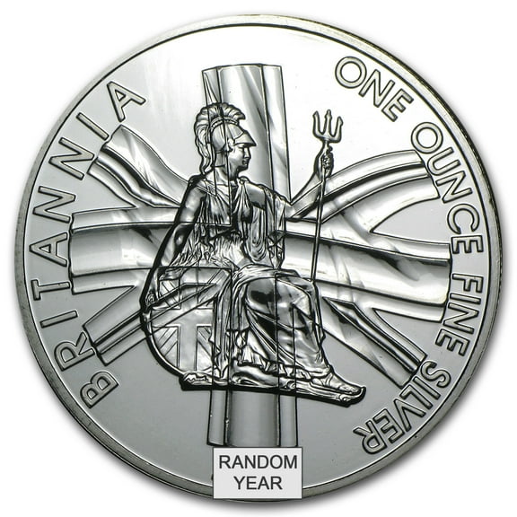 1 oz Silver Britannia BU (Abrasions, Random Year)