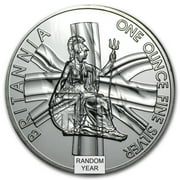 1 oz Silver Britannia BU Abrasions, Random Year