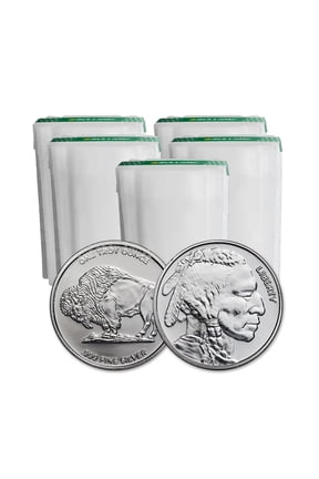 1 oz Silver Buffalo Round - Lot of 100 Rounds