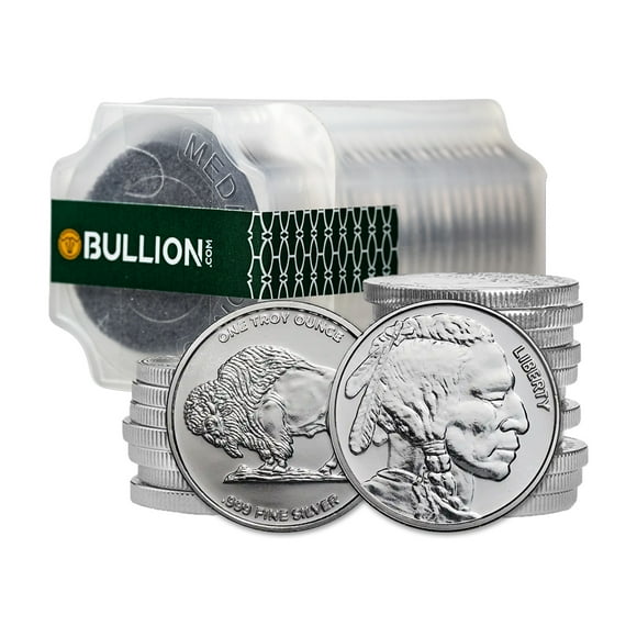 1 oz Silver Buffalo Round - Tube of 20
