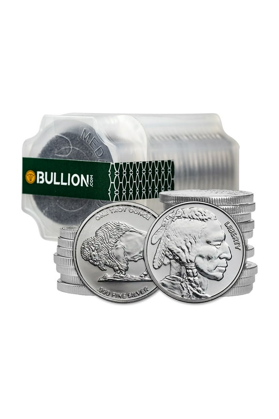 1 oz Silver Buffalo Round - Tube of 20