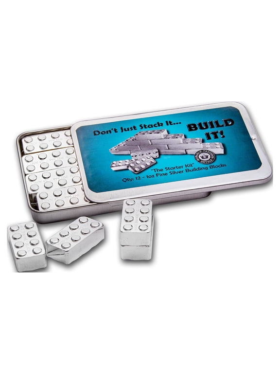 1 oz Silver Building Block Bars - 12-Piece Starter Pack