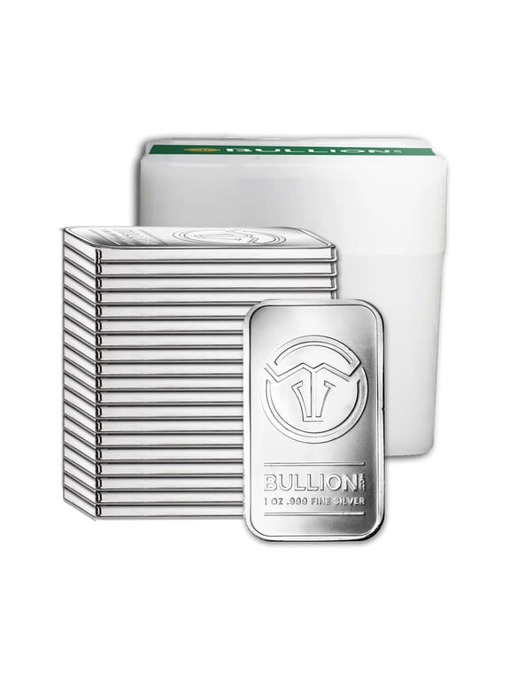 1 oz Silver Bull Logo Struck Bar - 20 Bars Total