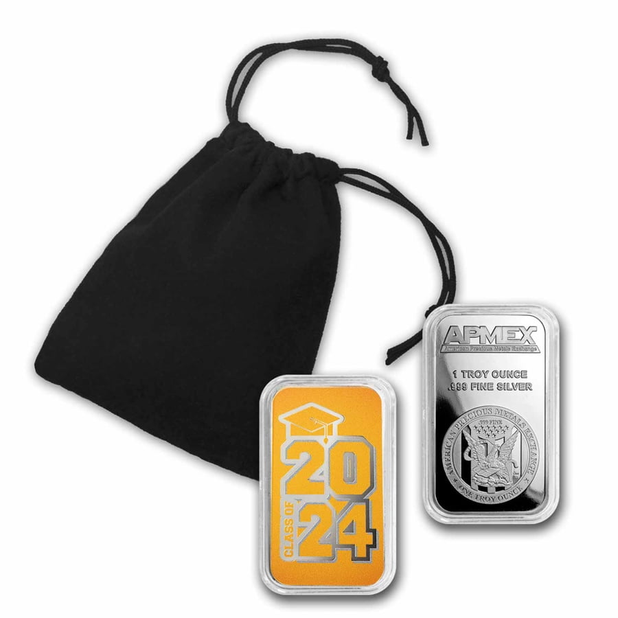 1 oz Silver Colorized Bar - APMEX (Class of 2024, Modern Design)