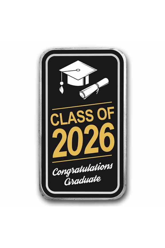 1 oz Silver Colorized Bar - APMEX (Class of 2026, Classic Design)