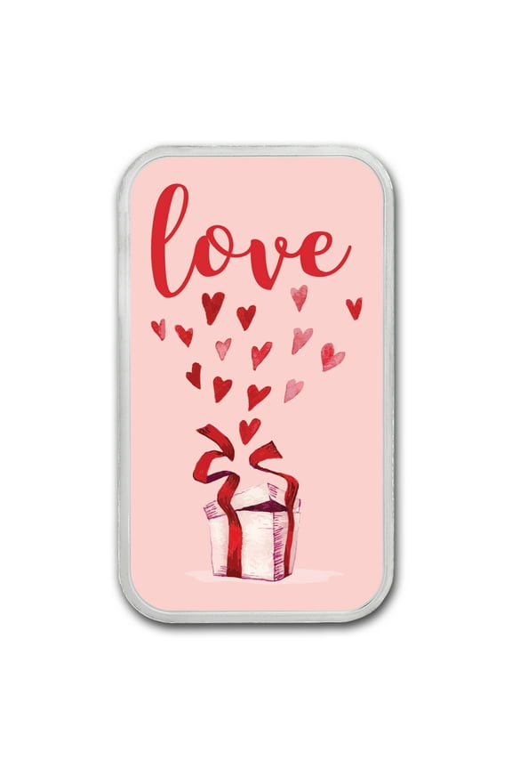 1 oz Silver Colorized Bar - APMEX (Gift of Love)