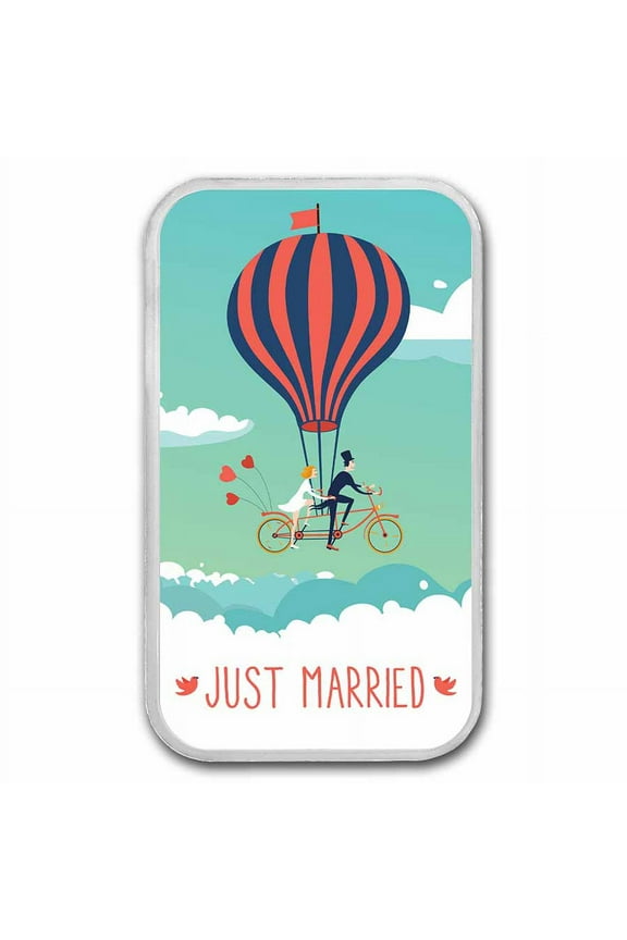 1 oz Silver Colorized Bar - APMEX (Just Married, Balloon Ride)