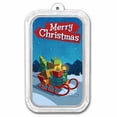 thumbnail image 1 of 1 oz Silver Colorized Bar - Merry Christmas Sleigh, 1 of 4