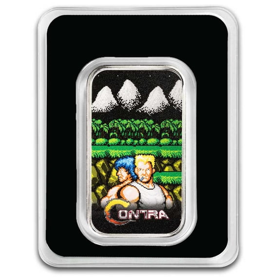 1 oz Silver Colorized Contra Bar BU in TEP #3