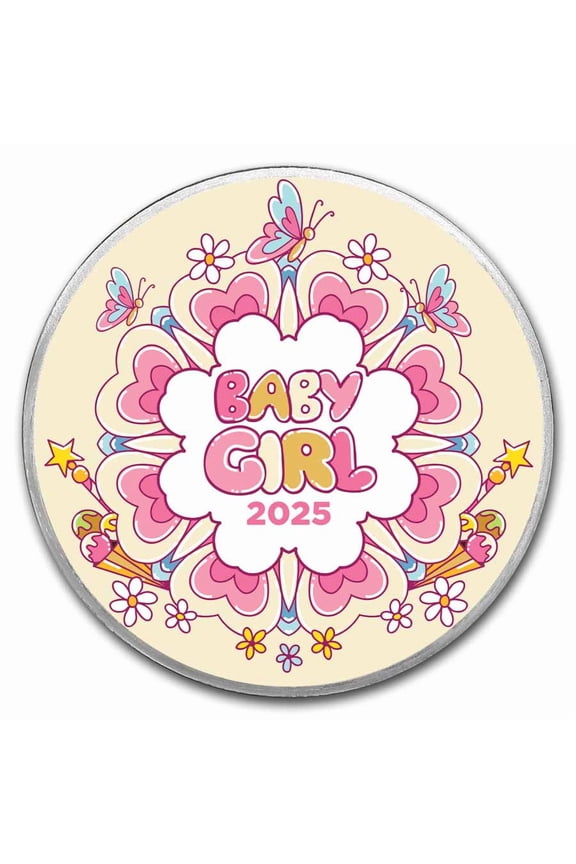 1 oz Silver Colorized Round - APMEX (2025 Baby Girl)