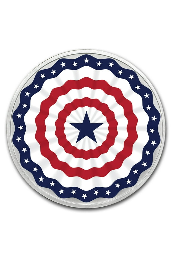 1 oz Silver Colorized Round - APMEX (Americana)