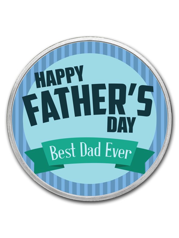 1 oz Silver Colorized Round - APMEX (Best Dad Ever, Pinstripes)
