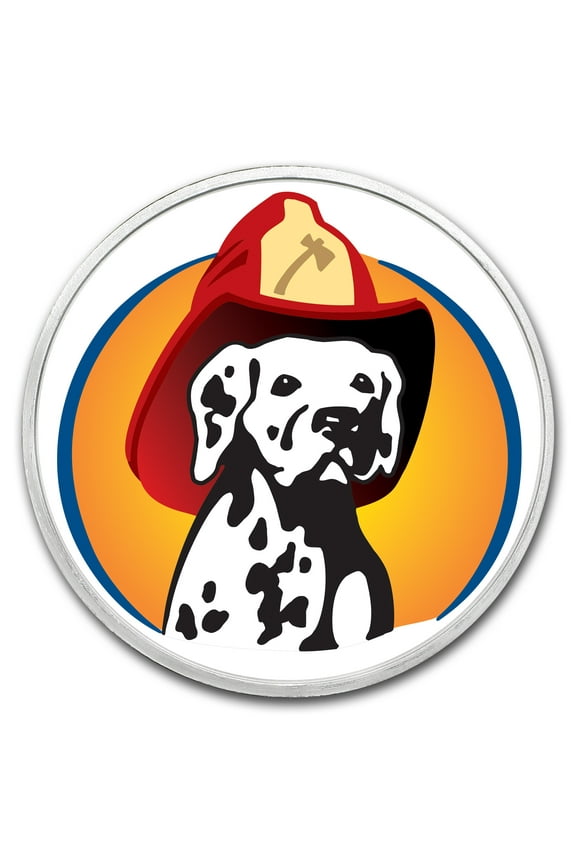 1 oz Silver Colorized Round - APMEX (Firefighter - Dalmatian)