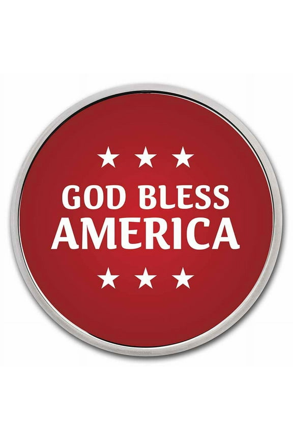 1 oz Silver Colorized Round - APMEX (God Bless America, Red)