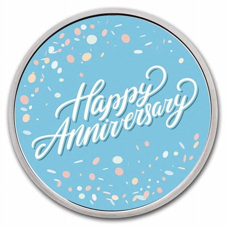 1 oz Silver Colorized Round - APMEX (Happy Anniversary)