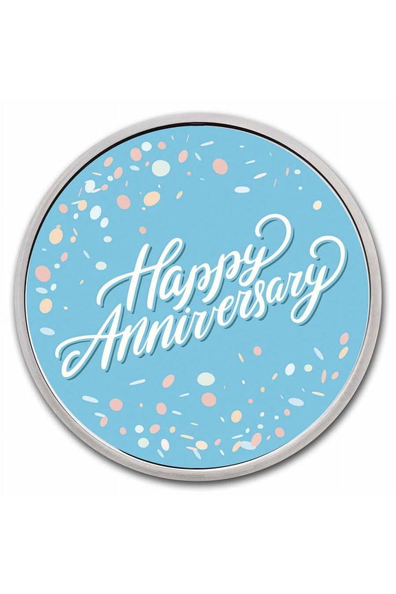 1 oz Silver Colorized Round - APMEX (Happy Anniversary)